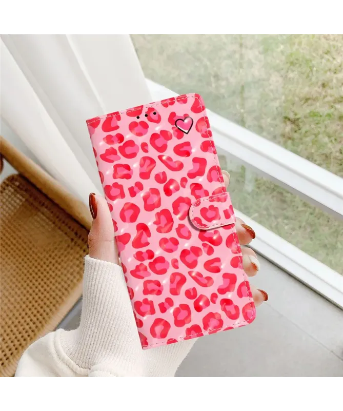 Housse Xiaomi Redmi 15C 4G Léopard Cœur