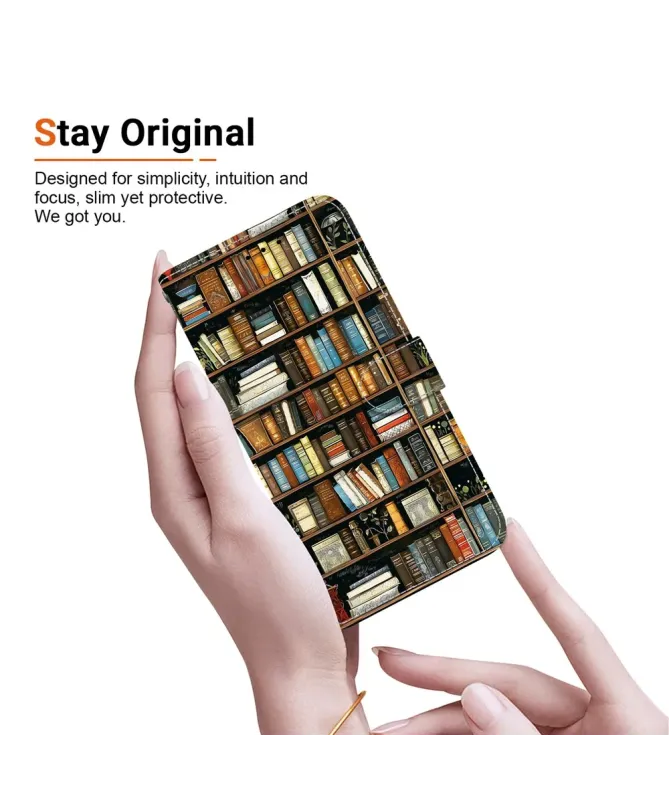 Housse Xiaomi Redmi 15C 4G Bibliothèque Vintage
