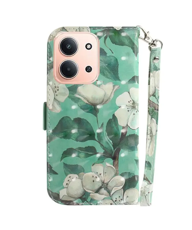 Housse Xiaomi Redmi 15C 4G Fleurs Blanches