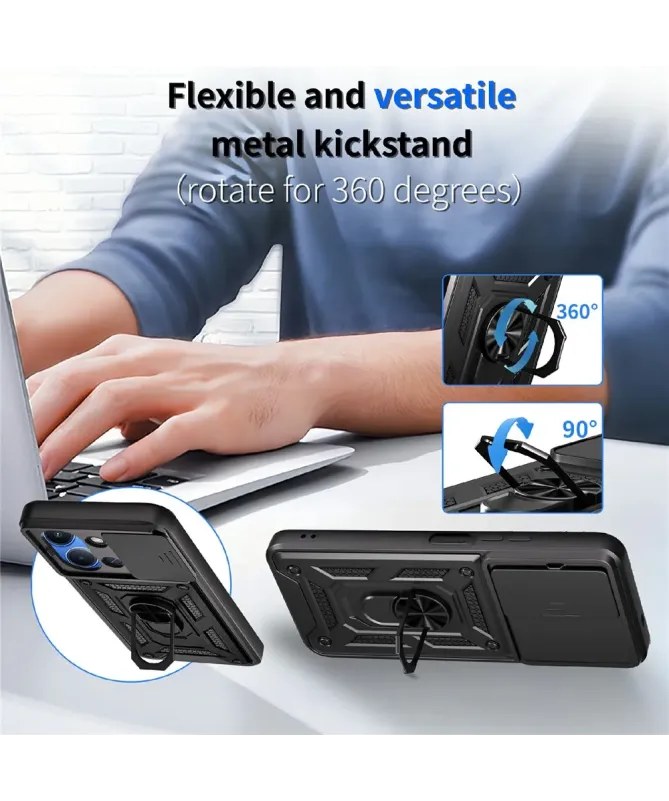 Coque Xiaomi Redmi 15C 4G Hybride Fonction Support et Cache Objectif