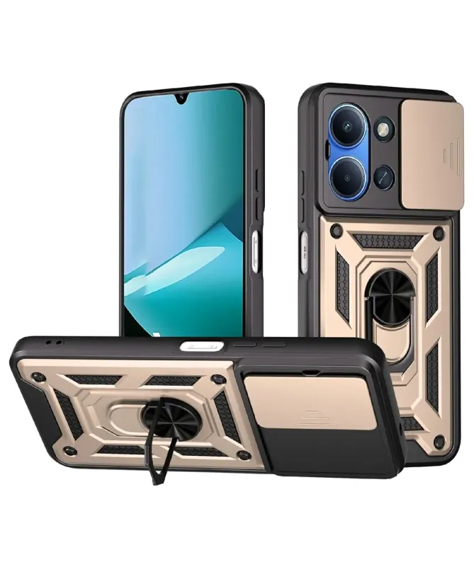 Coque Xiaomi Redmi 15C 4G Hybride Fonction Support et Cache Objectif