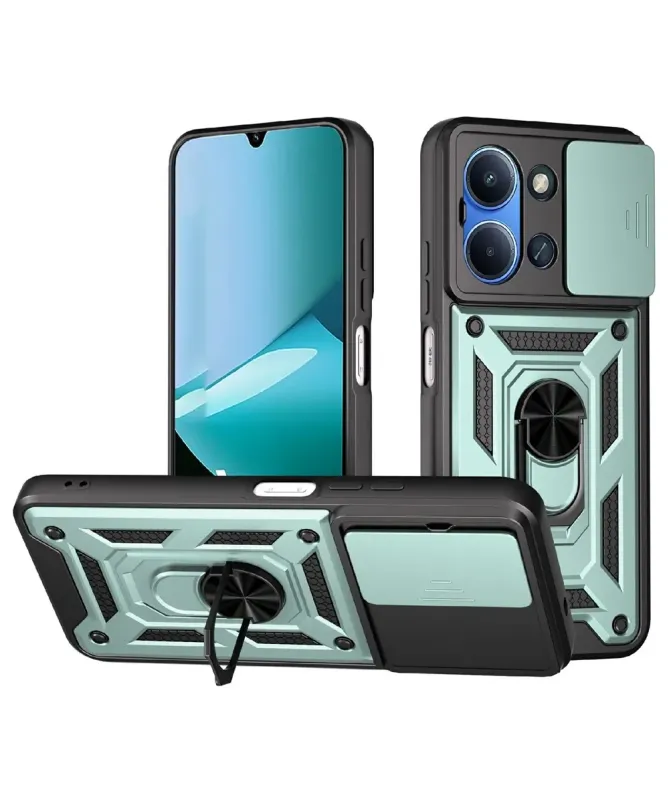 Coque Xiaomi Redmi 15C 4G Hybride Fonction Support et Cache Objectif