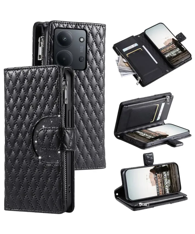 Housse Xiaomi Redmi 15C 4G Matelassée et Fermeture Éclair