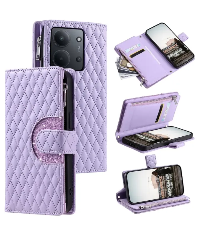 Housse Xiaomi Redmi 15C 4G Matelassée et Fermeture Éclair