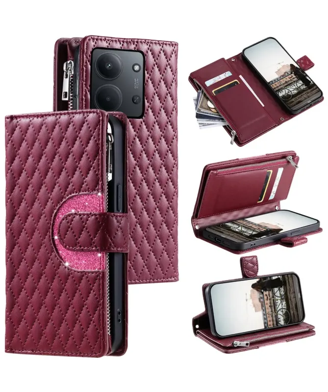 Housse Xiaomi Redmi 15C 4G Matelassée et Fermeture Éclair