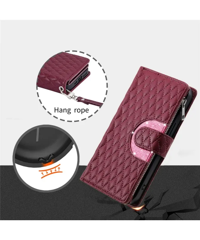 Housse Xiaomi Redmi 15C 4G Matelassée et Fermeture Éclair