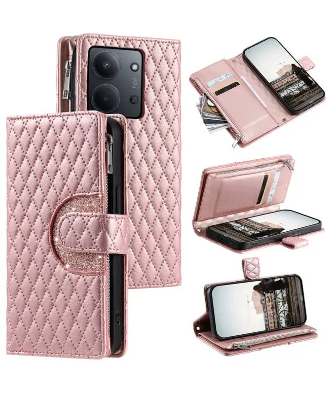 Housse Xiaomi Redmi 15C 4G Matelassée et Fermeture Éclair