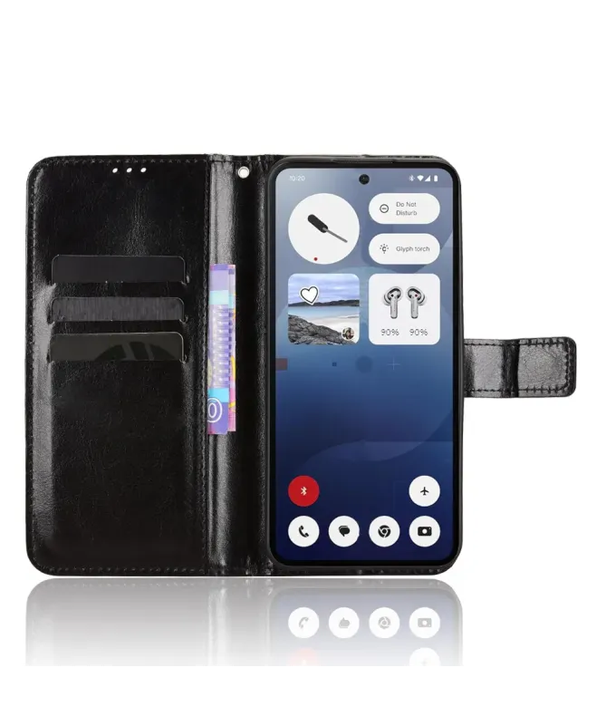 Housse Nothing Phone (3) Effet Cuir Vieilli à Lanière