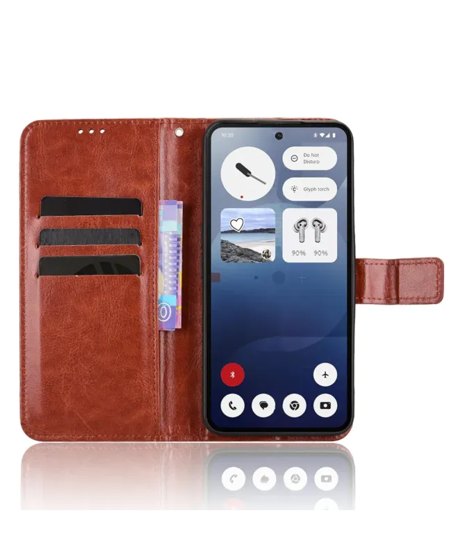 Housse Nothing Phone (3) Effet Cuir Vieilli à Lanière