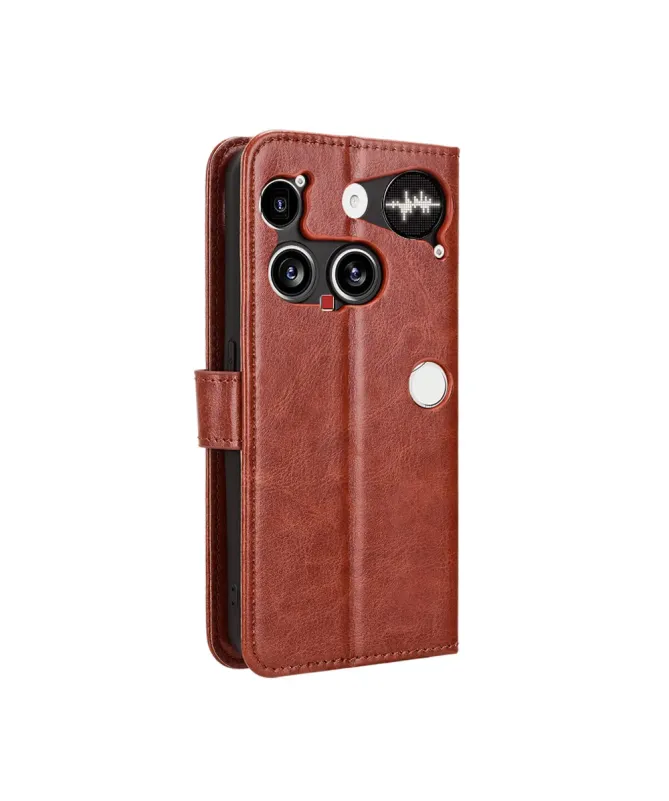 Housse Nothing Phone (3) Effet Cuir Vieilli à Lanière