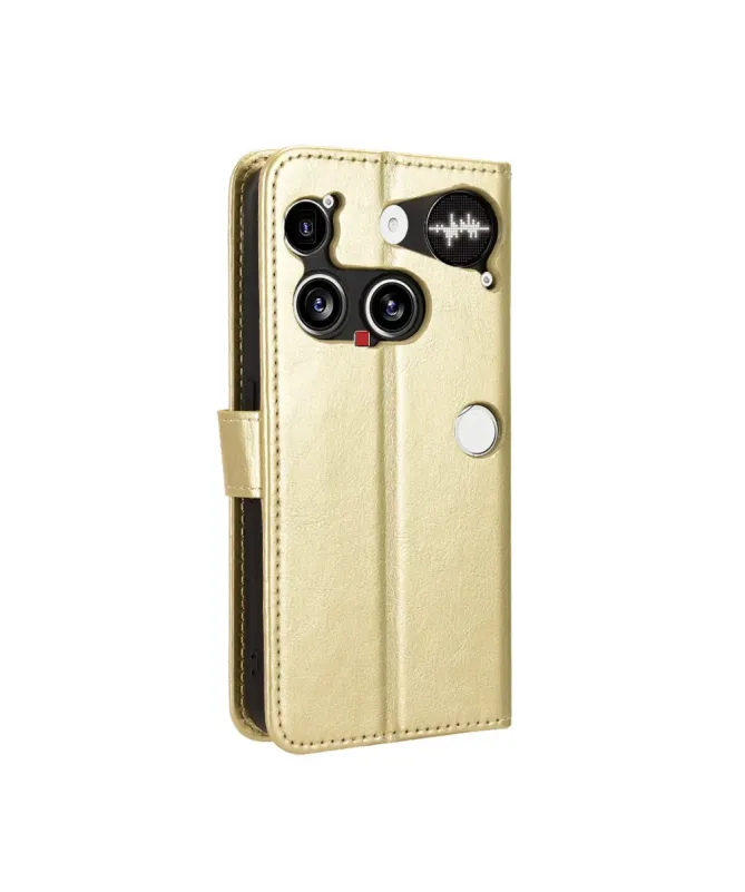 Housse Nothing Phone (3) Effet Cuir Vieilli à Lanière