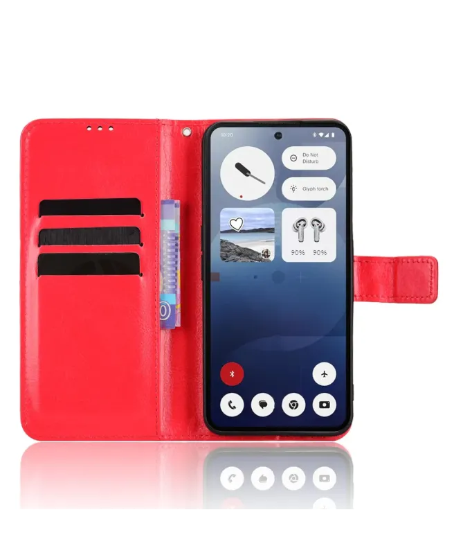 Housse Nothing Phone (3) Effet Cuir Vieilli à Lanière