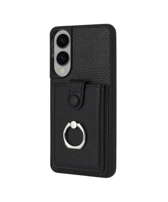 Coque Samsung Galaxy S25 Edge Porte-cartes Extractible et Anneau