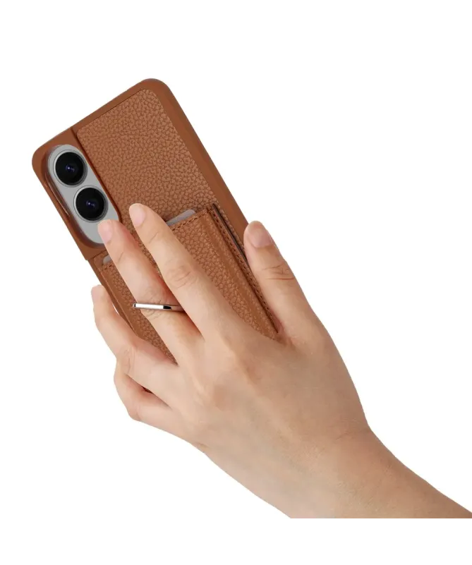 Coque Samsung Galaxy S25 Edge Porte-cartes Extractible et Anneau