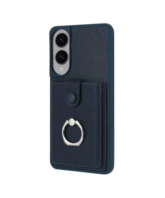 Coque Samsung Galaxy S25 Edge Porte-cartes Extractible et Anneau