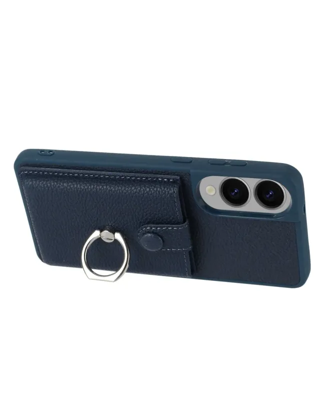 Coque Samsung Galaxy S25 Edge Porte-cartes Extractible et Anneau