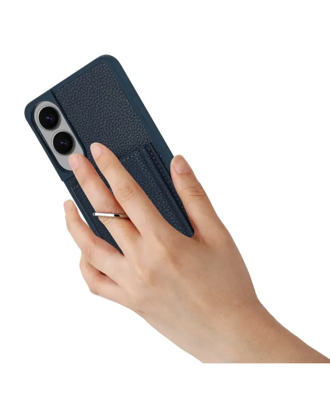 Coque Samsung Galaxy S25 Edge Porte-cartes Extractible et Anneau