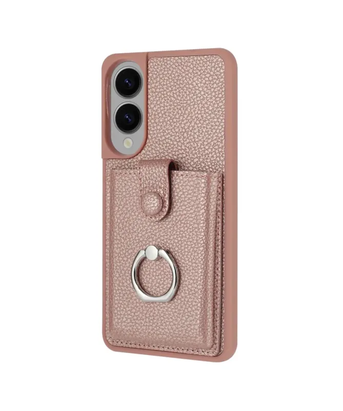 Coque Samsung Galaxy S25 Edge Porte-cartes Extractible et Anneau