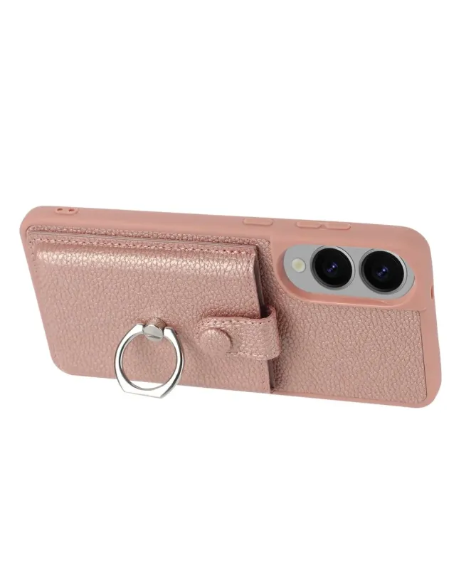 Coque Samsung Galaxy S25 Edge Porte-cartes Extractible et Anneau