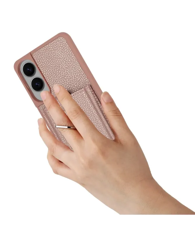 Coque Samsung Galaxy S25 Edge Porte-cartes Extractible et Anneau