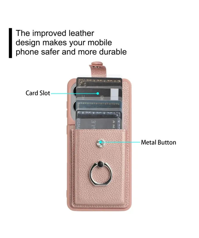 Coque Samsung Galaxy S25 Edge Porte-cartes Extractible et Anneau