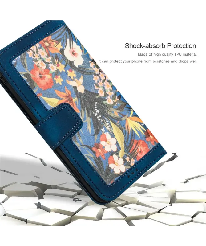 Housse Honor 400 Smart 5G / 4G Fleurs Exotiques avec Dragonne