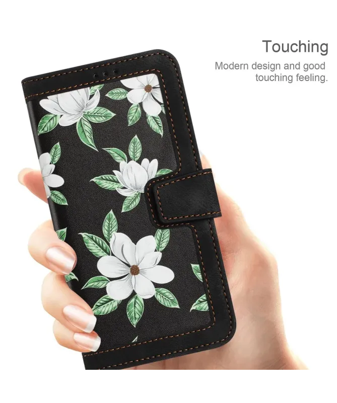 Housse Honor 400 Smart 5G / 4G Magnolias avec Dragonne