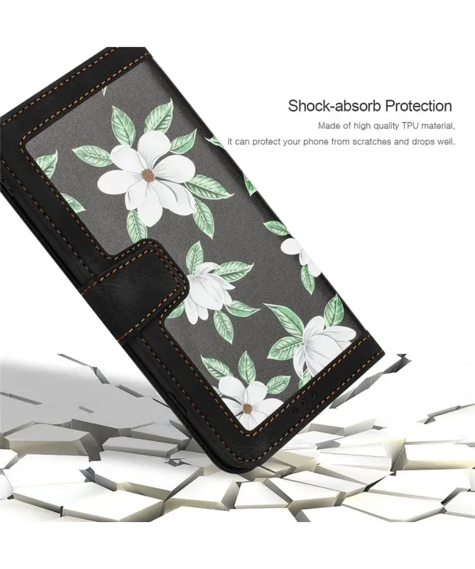 Housse Honor 400 Smart 5G / 4G Magnolias avec Dragonne