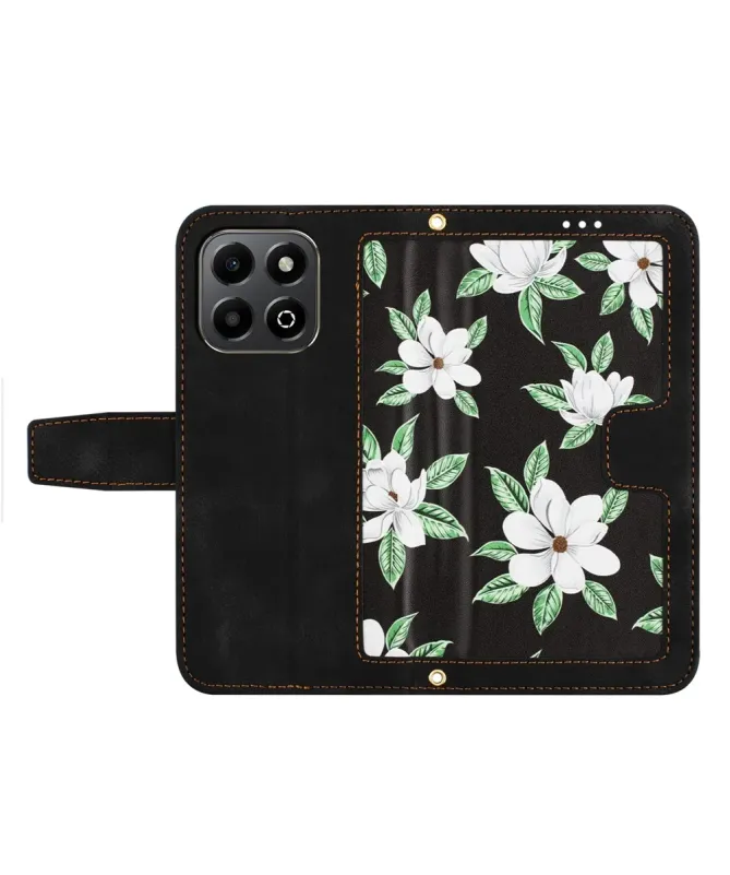 Housse Honor 400 Smart 5G / 4G Magnolias avec Dragonne