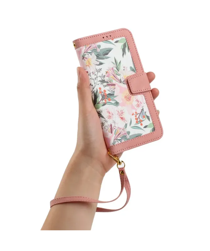 Housse Honor 400 Smart 5G / 4G Aquarelle Florale avec Dragonne