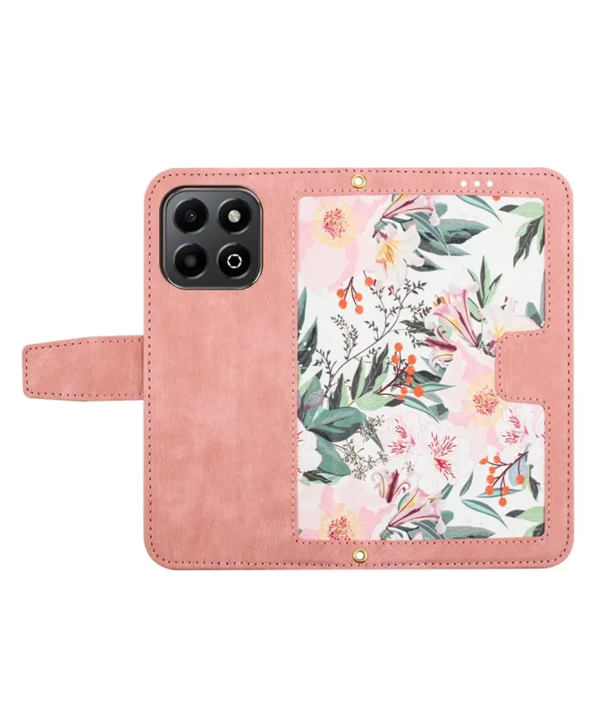 Housse Honor 400 Smart 5G / 4G Aquarelle Florale avec Dragonne