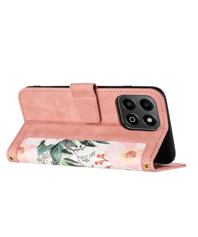 Housse Honor 400 Smart 5G / 4G Aquarelle Florale avec Dragonne