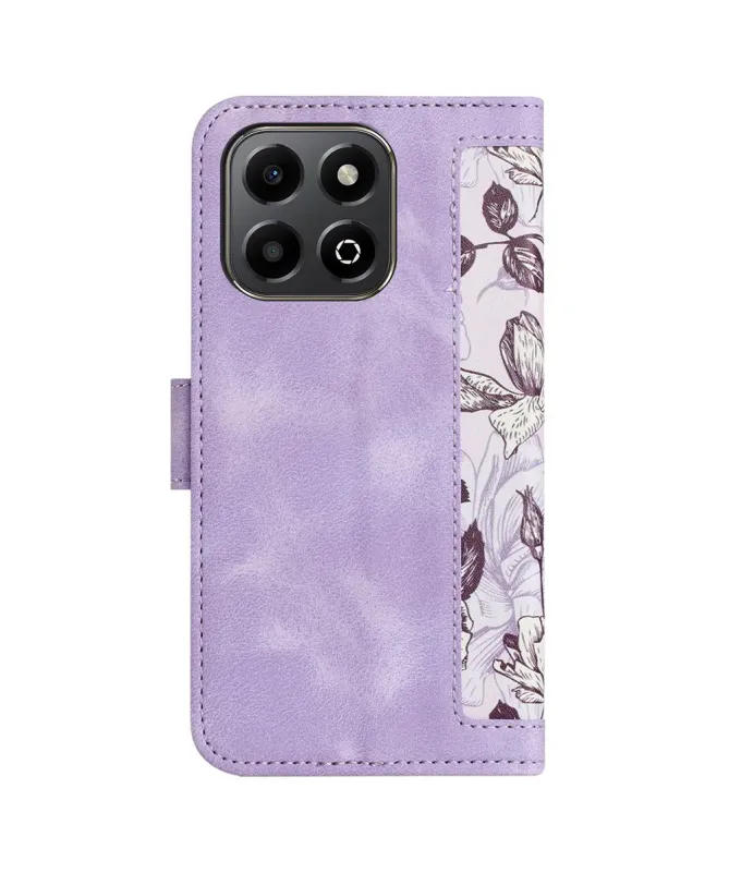 Housse Honor 400 Smart 5G / 4G Croquis Floral avec Dragonne
