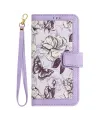 Housse Honor 400 Smart 5G / 4G Croquis Floral avec Dragonne