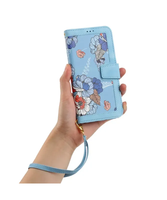 Housse Honor 400 Smart 5G / 4G Florale avec Dragonne