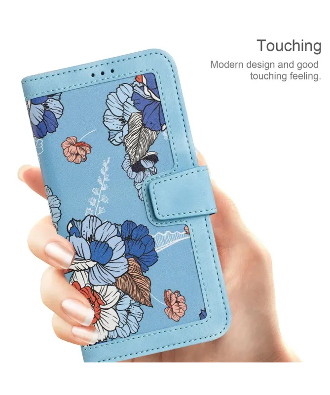 Housse Honor 400 Smart 5G / 4G Florale avec Dragonne