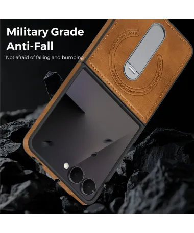 Coque Samsung Galaxy Z Flip 7 MagSafe avec Béquille Rotative 360°