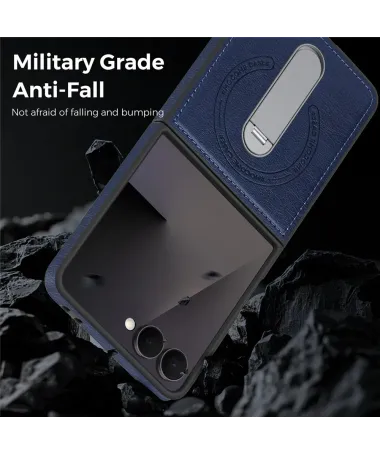 Coque Samsung Galaxy Z Flip 7 MagSafe avec Béquille Rotative 360° Bleu marine - photo 7