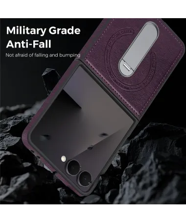 Coque Samsung Galaxy Z Flip 7 MagSafe avec Béquille Rotative 360° Violet - photo 8