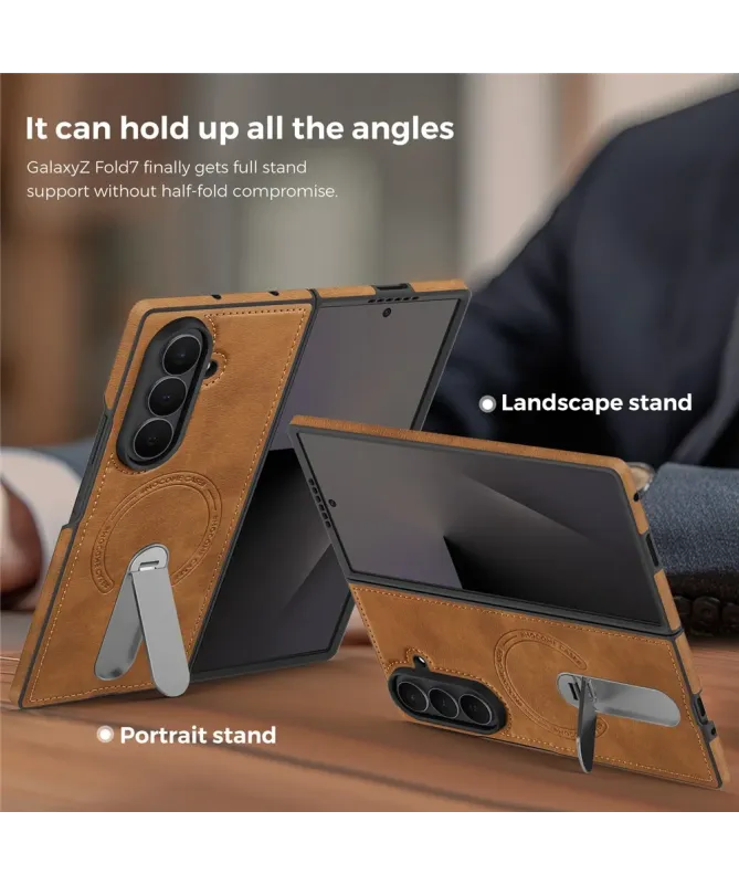 Coque Samsung Galaxy Z Fold 7 MagSafe avec Béquille Rotative 360°