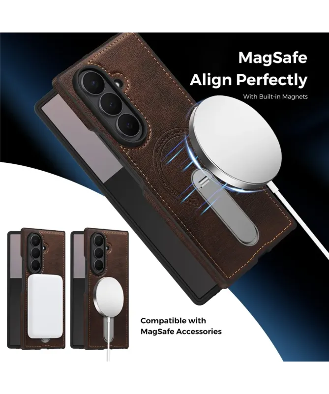 Coque Samsung Galaxy Z Fold 7 MagSafe avec Béquille Rotative 360°