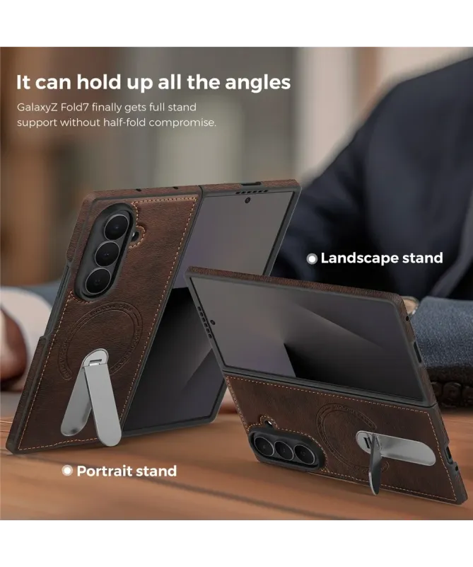 Coque Samsung Galaxy Z Fold 7 MagSafe avec Béquille Rotative 360°