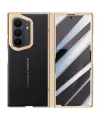 Coque Samsung Galaxy Z Fold 7 Luxe Cuir et Or avec Béquille