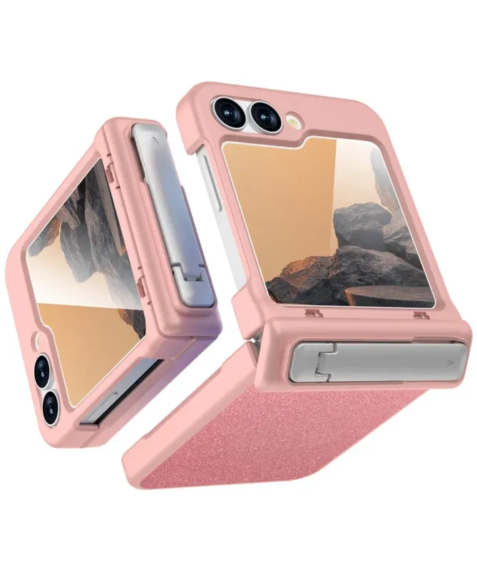 Coque Samsung Galaxy Z Flip 7 FE / Flip 6 Pailletée et Béquille