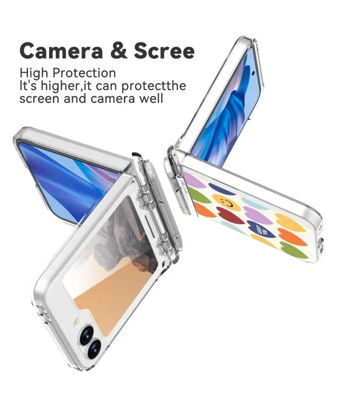 Coque Samsung Galaxy Z Flip 7 FE / Flip 6 Cœurs Fun et Béquille