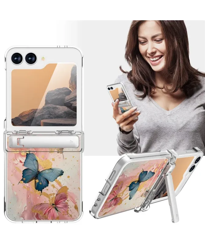 Coque Samsung Galaxy Z Flip 7 FE / Flip 6 Papillons avec Béquille