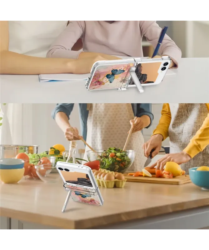 Coque Samsung Galaxy Z Flip 7 FE / Flip 6 Papillons avec Béquille