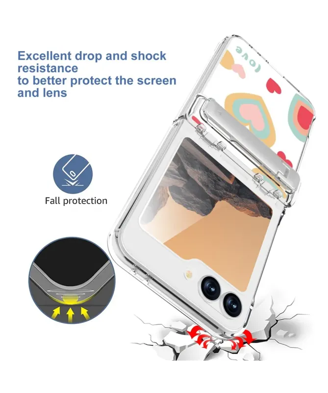 Coque Samsung Z Flip 7 FE / Flip 6 Cœurs avec Béquille