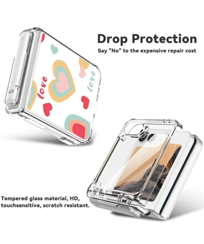 Coque Samsung Z Flip 7 FE / Flip 6 Cœurs avec Béquille