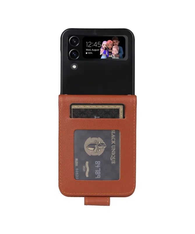 Coque Samsung Galaxy Z Flip 4 avec Porte-cartes Rabattable